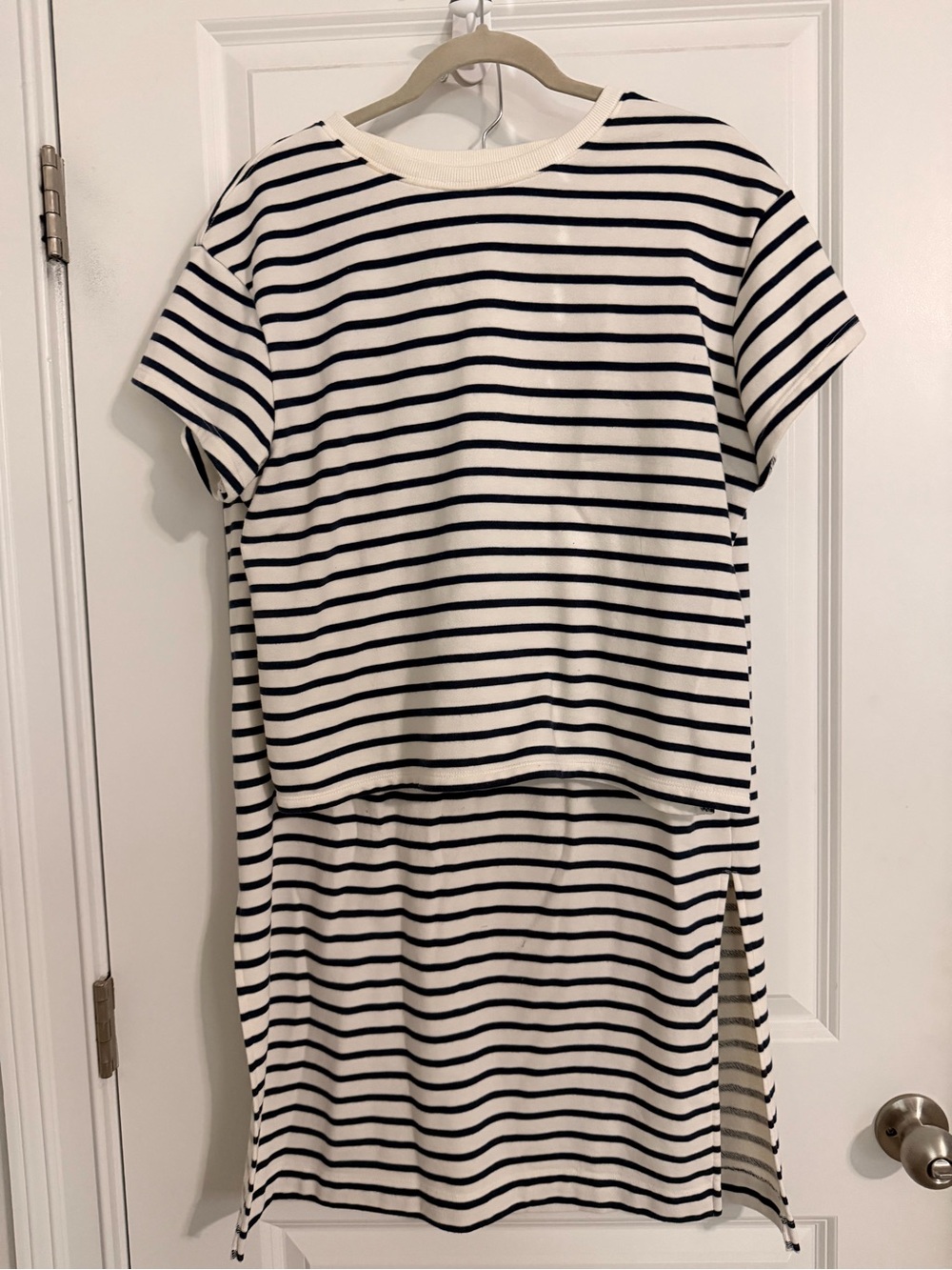 Sonoma-Striped Blue and White Two Piece Set-L